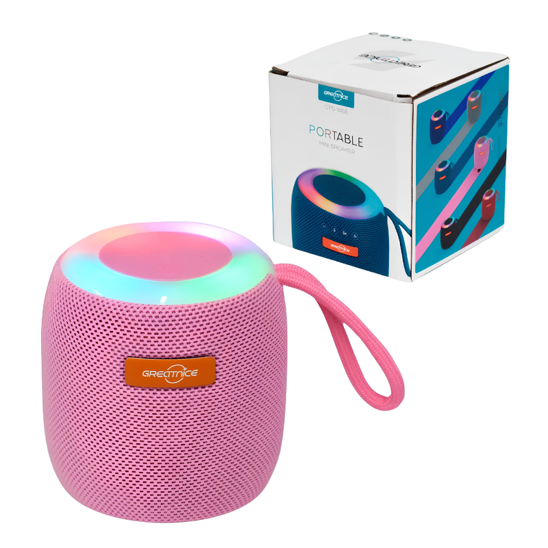 Parlante Inalámbrico Bluetooth Mini GTS-1468 RGB