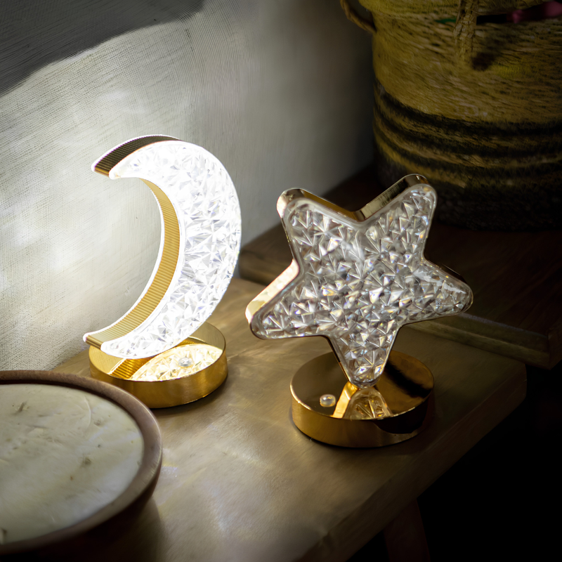 Lampara Velador Luna/Estrella Mesa Decorativa