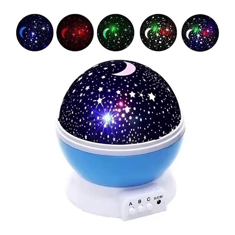 Lampara Velador  Giratorio Luces Estrellitas