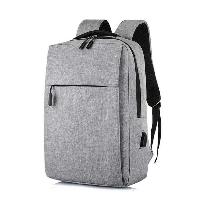 Mochila Urbana Gris con USB – Minimalista y Funcional