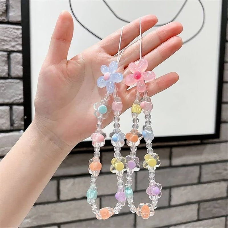 Strap Pulsera para Celular con Cuentas Brillantes – Agarre Seguro y Estilo Elegante
