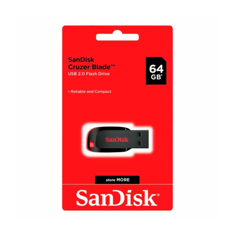 Pendrive SanDisk Cruzer Blade 64GB USB 2.0