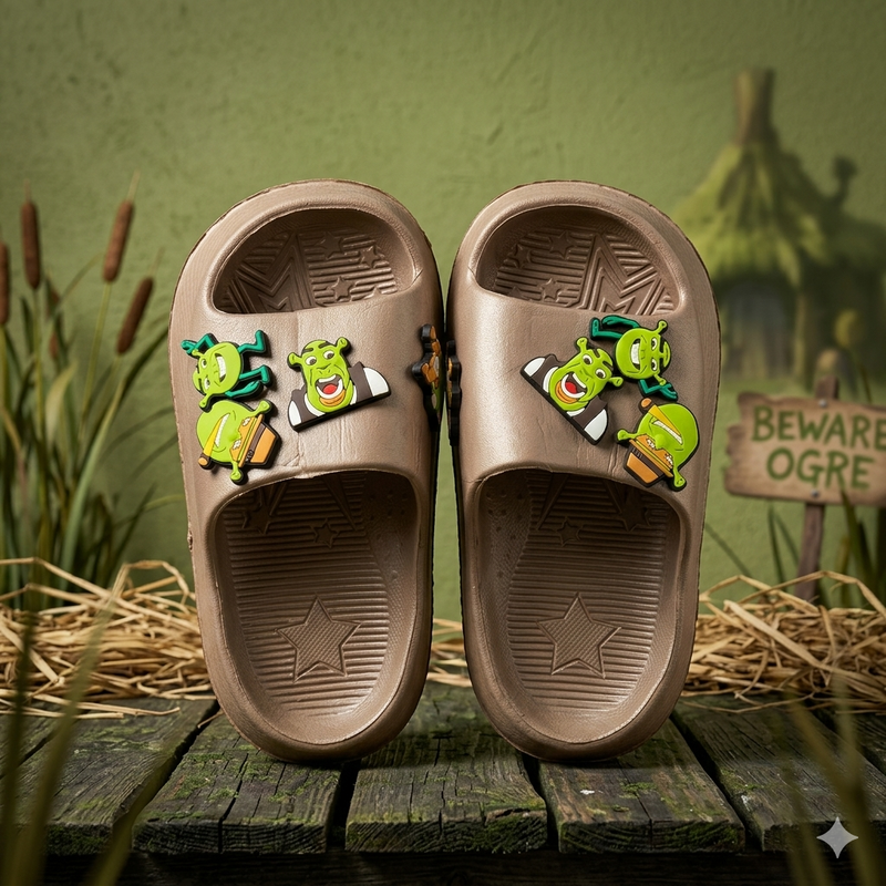 Sandalias Infantiles con Diseño Shrek – Livianas, Suaves y Fáciles de Usar