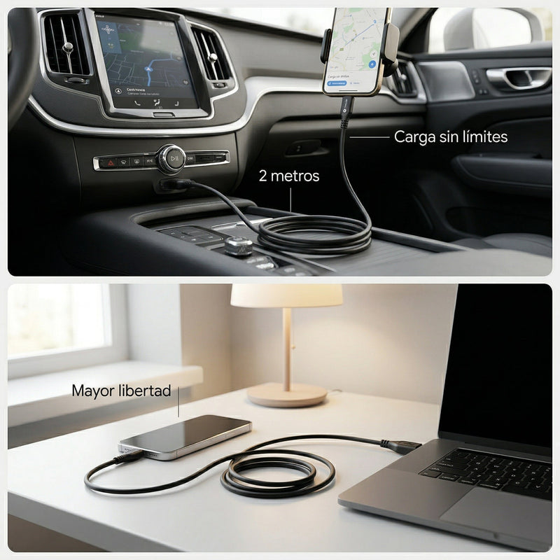 Cable USB Mobile 2Mts. (Micro V8)