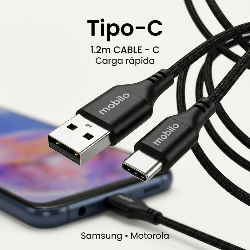 Cable USB Mobile 1.2Mts. (Tipo C)