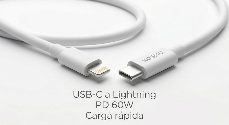 Cable USB-C Kosmo 60W (Lightning)