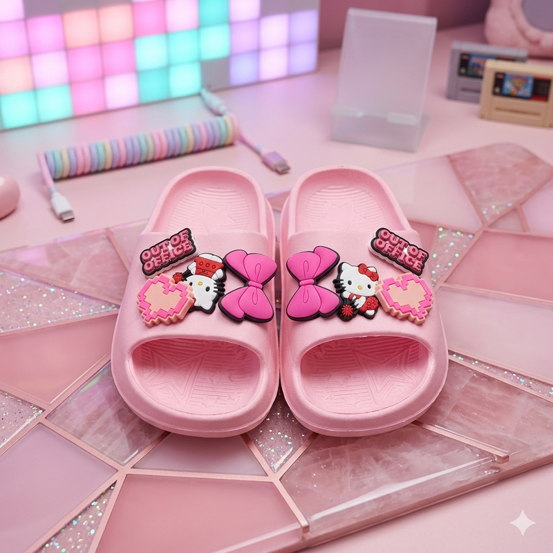 Ojotas Infantiles Kitty para Niñas – Sandalias Cómodas, Livianas y Antideslizantes