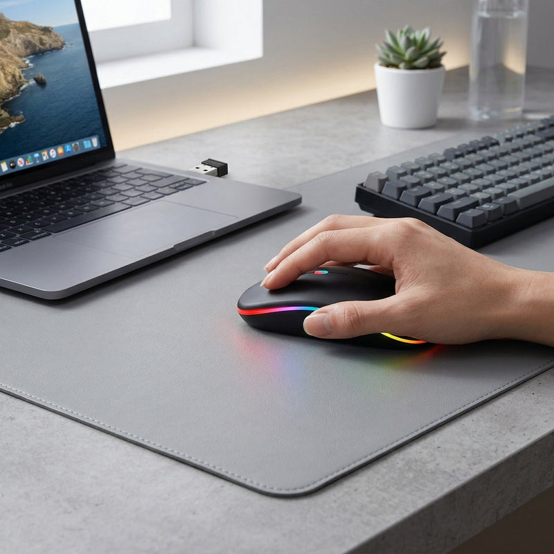 Mouse Inalámbrico Bluetooth RGB Recargable