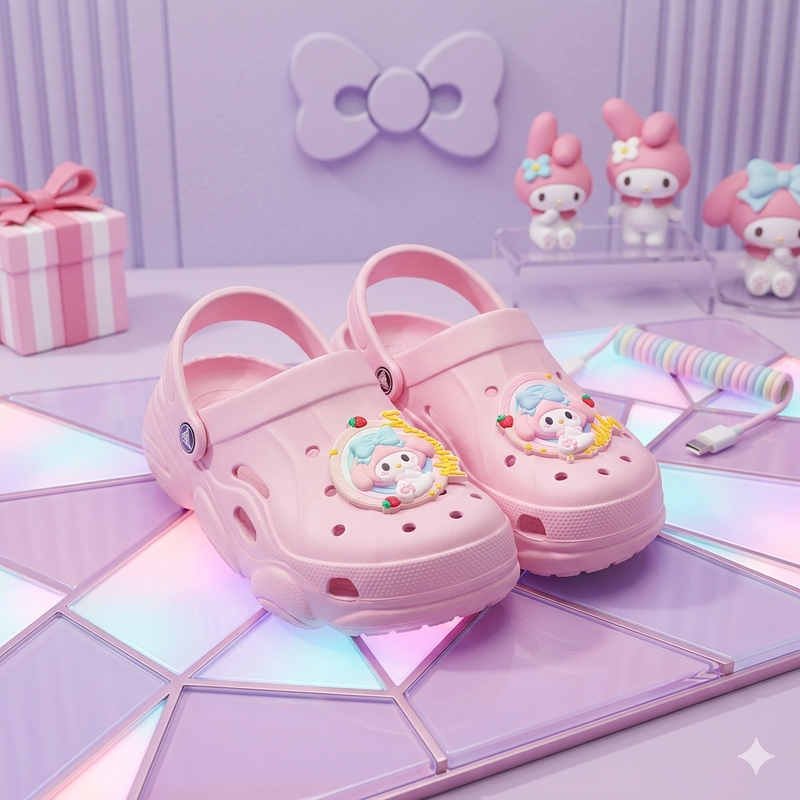 Crocs Infantiles Hello Kitty – Calzado Cómodo y Seguro para Niñas