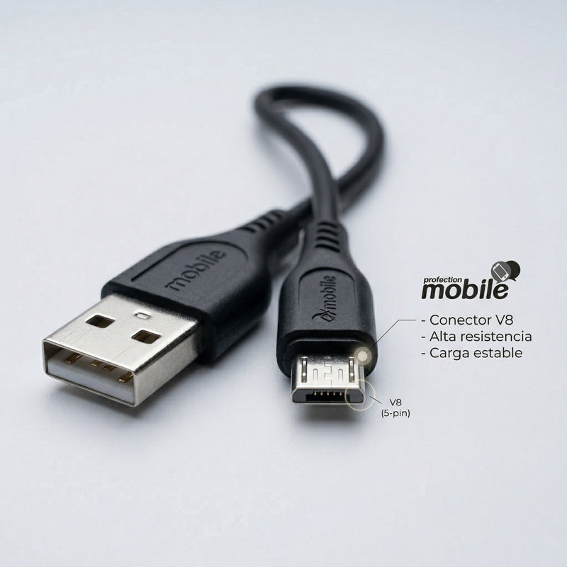 Cable USB Mobile 2Mts. (Micro V8)