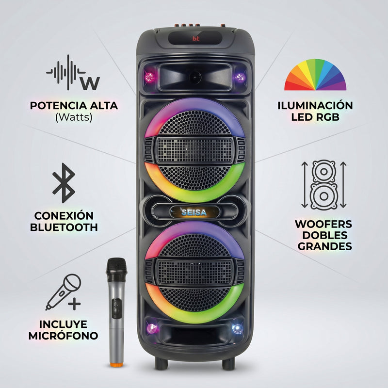 Parlante Inalámbrico Bluetooth SEISA 8x2" YX-H8866
