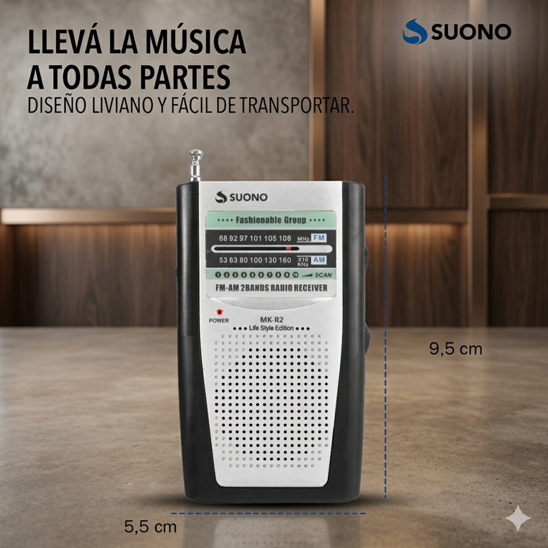 Radio AM-FM de Bolsillo Suono