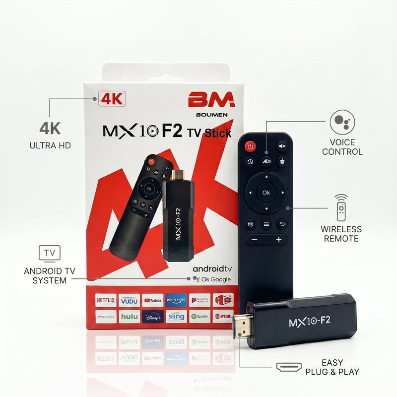 TV Stick MX10 F2 Android 4K