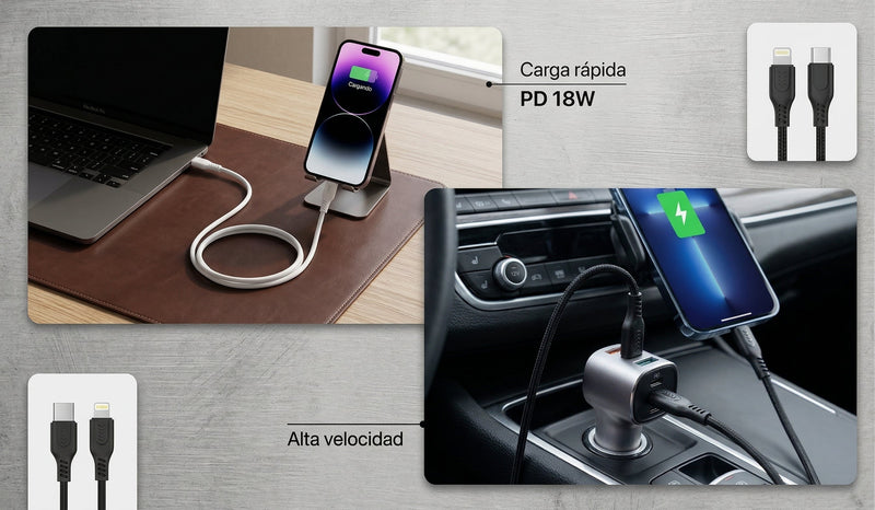 Cable Mobile C a Lightning 1.2Mts