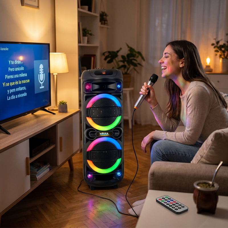 Parlante Inalámbrico Bluetooth SEISA 8x2" YX-H8866