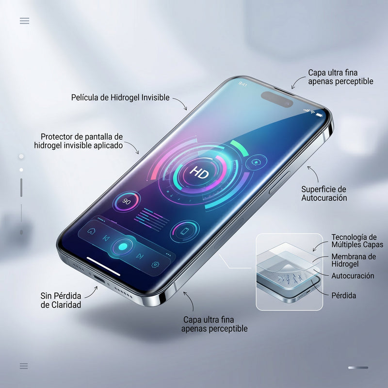 Protector Hidrogel Clear HD para Celular