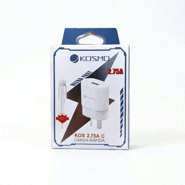 Cargador 2.75a ficha Iphone(Lightning) KOSMO