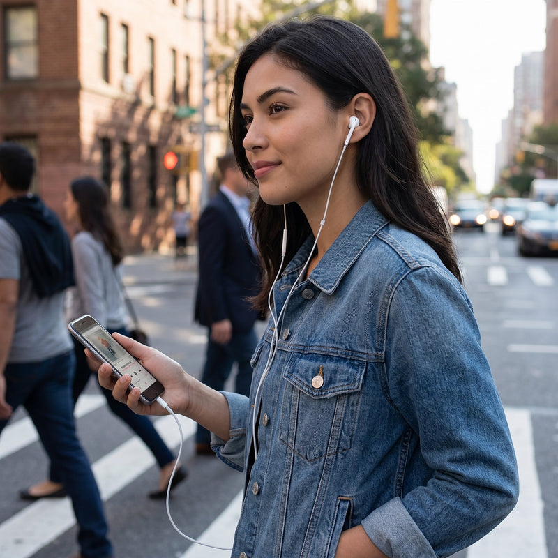 Auricular de Cable para iPhone Ficha Lightning