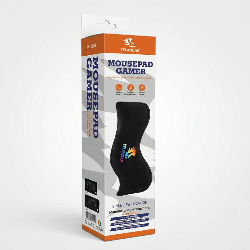 Mousepad Gamer XL Negro Base Antideslizante