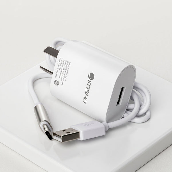 Cargador Rápido 2.75A Ficha Tipo C Desmontable Kosmo