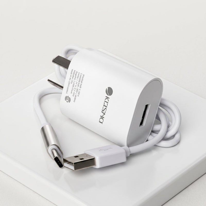 Cargador Rápido 2.75A Ficha Tipo C Desmontable Kosmo