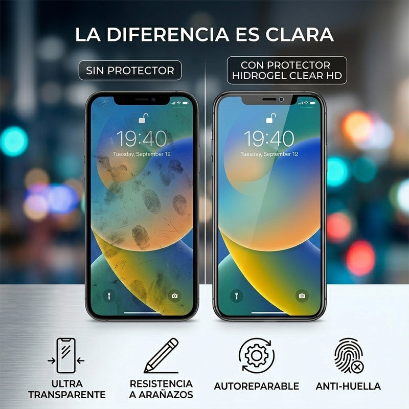 Protector Hidrogel Clear HD para Celular