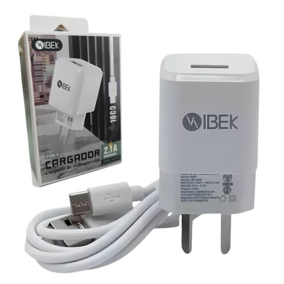 Cargador Tipo C Ibek 2.6A