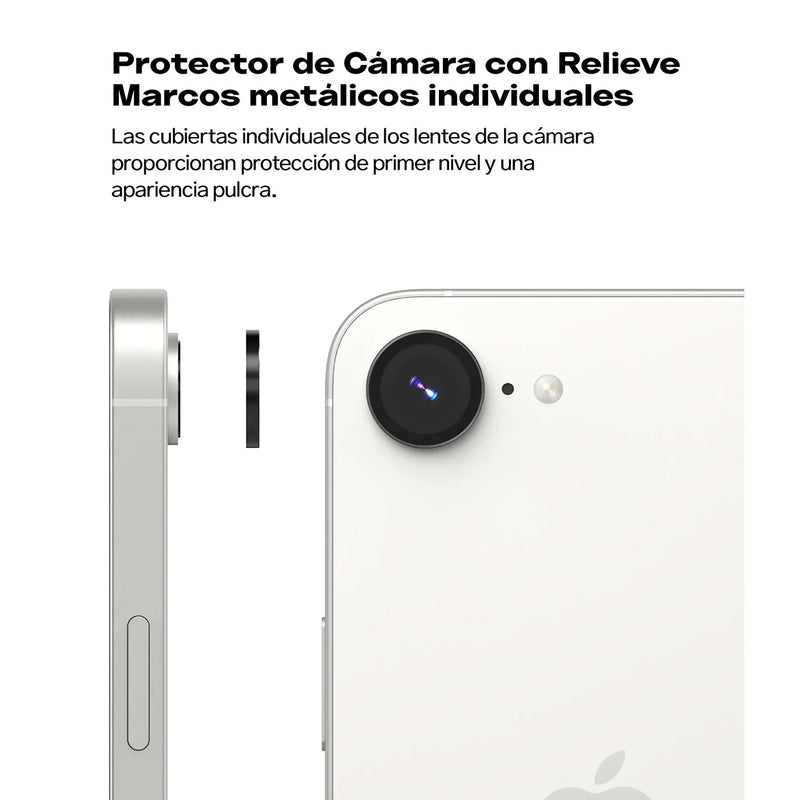 Protector de Cámara con Aro Metálico Colorido Iphone 16e