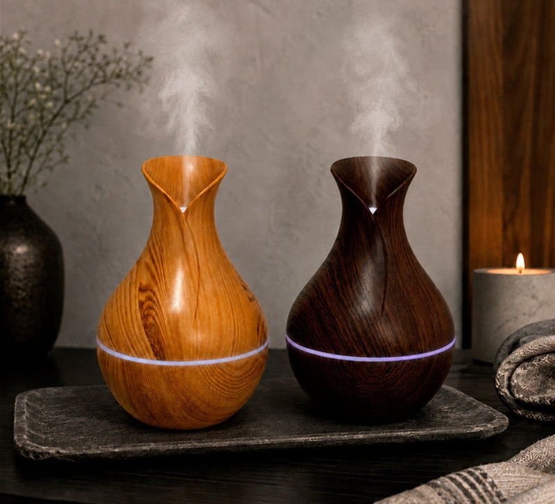 Humificador Difusor Aromático Simil Madera