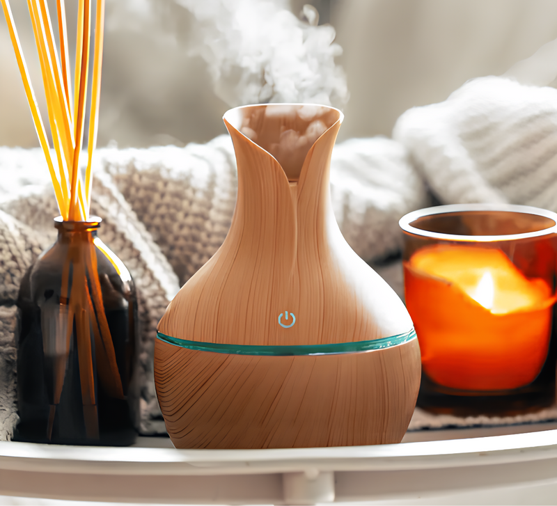 Humificador Difusor Aromático Simil Madera