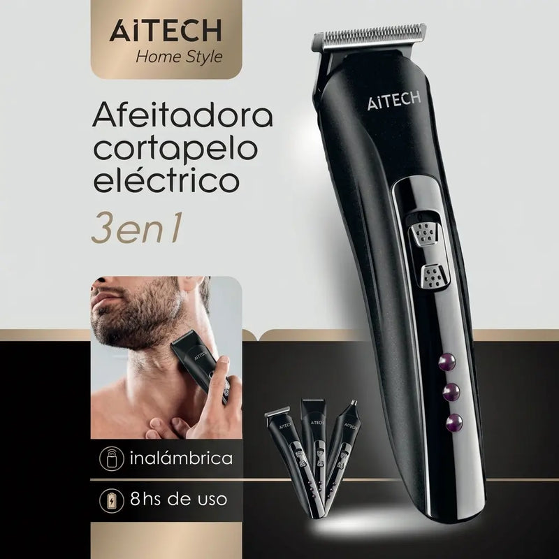 Afeitadora Cortapelo Inalambrica 3 EN 1 AITECH