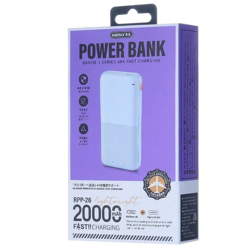 Power Bank 20.000MAH RPP-26 REMAX