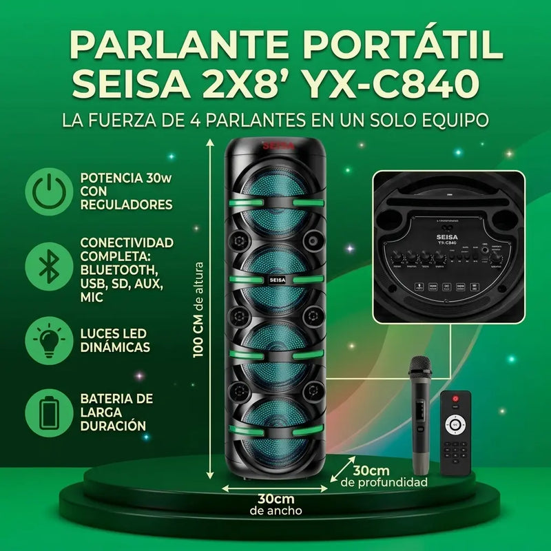 Parlante Bluetooth YX-C8403 SEISA