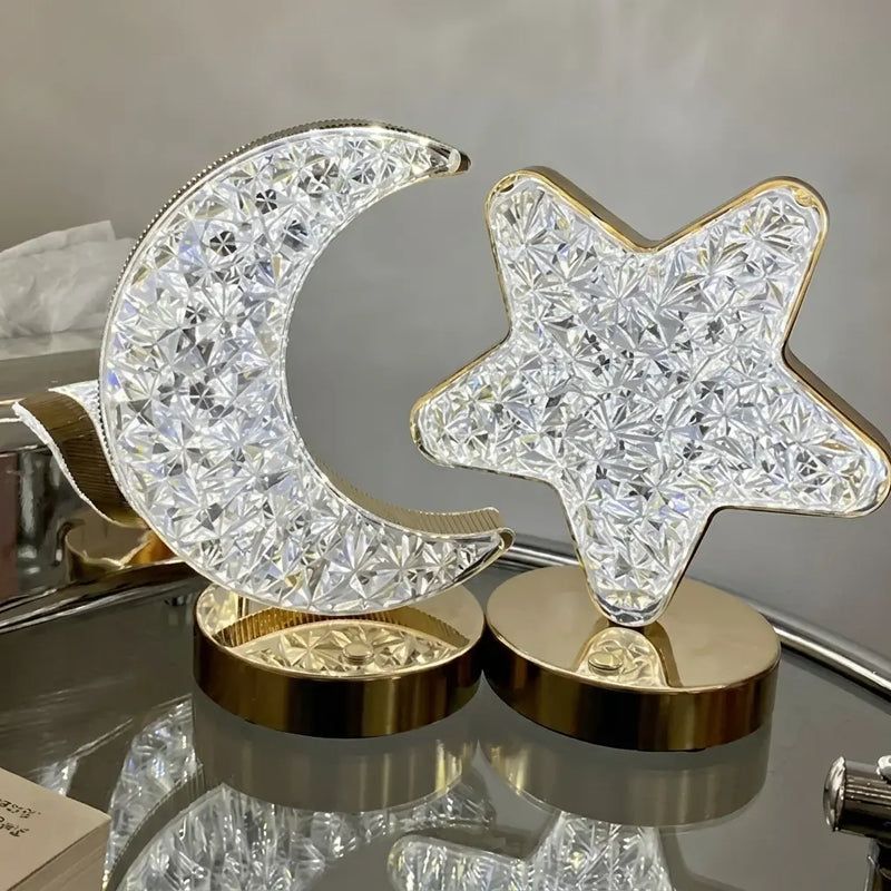 Lampara Velador Luna/Estrella Mesa Decorativa