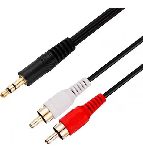 Cable Auxiliar Mini Plug 2 A 1 - AUDIO Y VIDEO