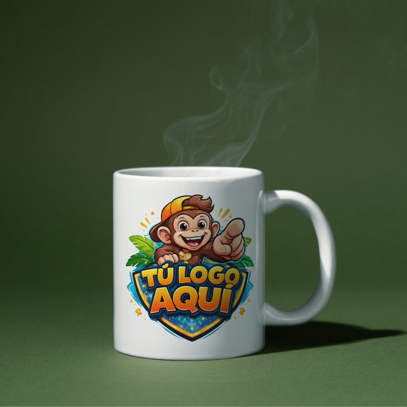 Taza Blanca Personalizada de Cerámica
