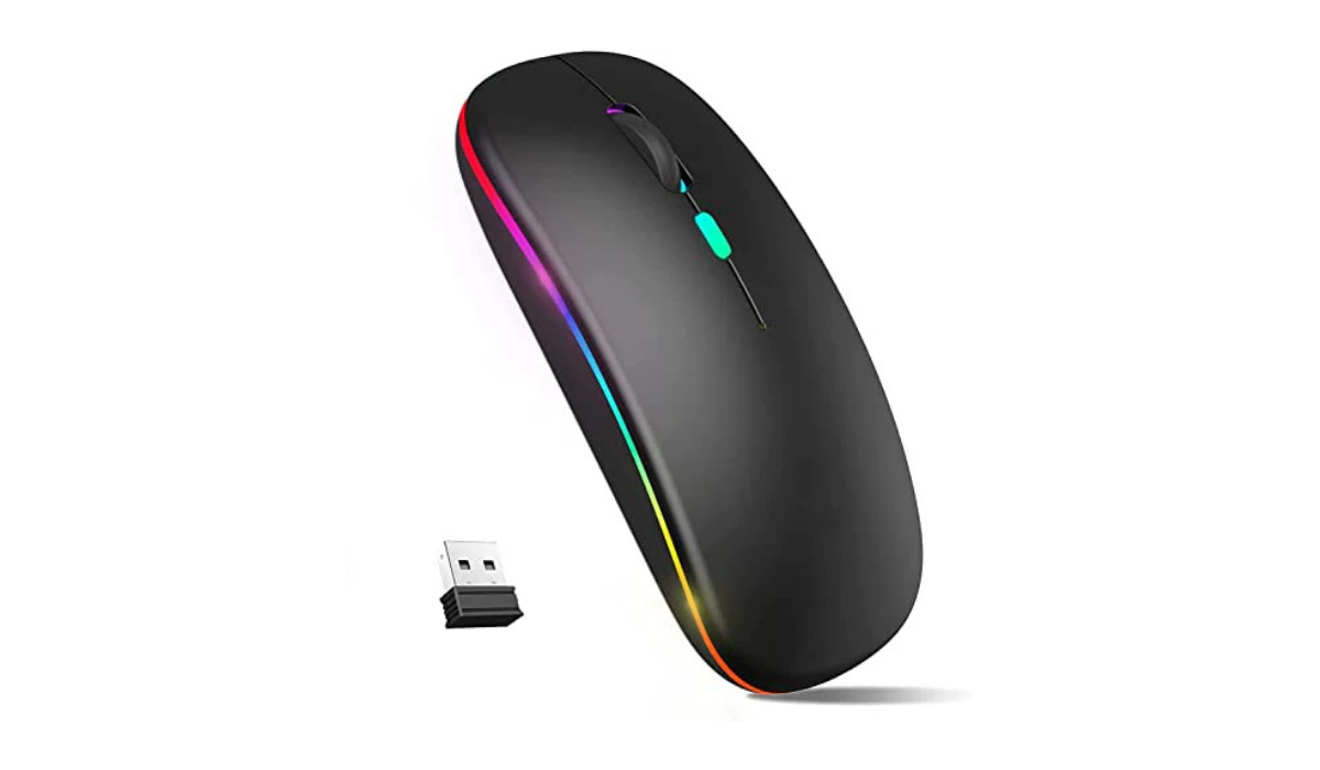 Mouse Inalámbrico Bluetooth RGB Recargable