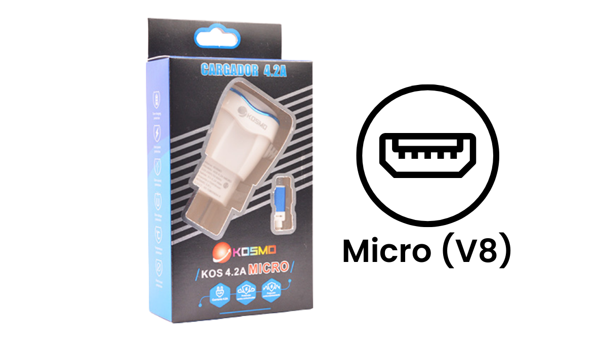 Cargador Rápido Kosmo 4.2A (Micro V8)