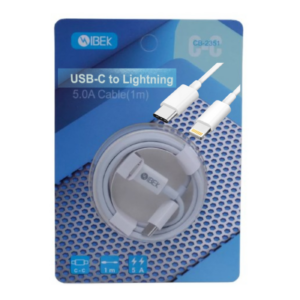 Cable Usb Ibek IPhone Lightning a Tipo C 5A Carga  Rapida