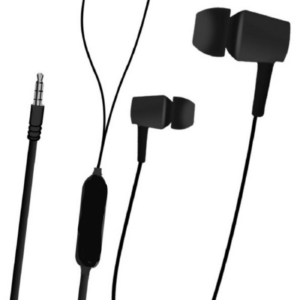Auricular Comun Manos Libres con Gomita Color Negro en caja  Compatible con Todos los Celulares Tablet  y otros