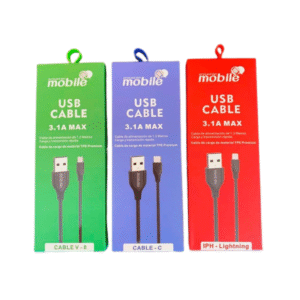 Cable USB Mobile 1.2Mts. Carga Rápida 3.1A