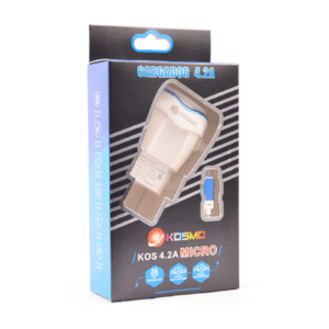 Cargador Kosmo 4.2A con Cable Micro USB (V8) – Carga Rápida