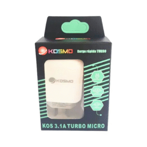 Cargador Kosmo 3.1A "TURBO" con Cable V8 – Carga Rápida