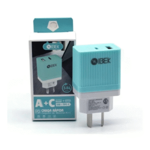 Cabezal Cargador Ibek 5.8A – Tipo C + USB Común