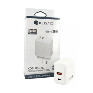 Cabezal de Cargador Kosmo 20W (USB y Tipo C) – Carga Rápida