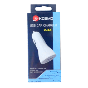 Cabezal de Cargador para Auto 2.4A - Kosmo