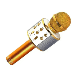 Micrófono Karaoke Inalámbrico de Colores - Dorado