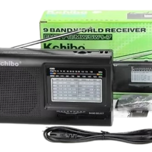 Radio Analógica Kchibo Dual Pilas y Corriente 220v 9 Bandas Am/Fm