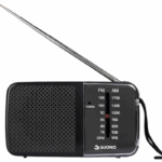 Radio portátil Suono Am/FM de Bolsillo, Color Negro
