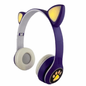 Auricular Vincha Inalámbrico Bluetooth VIM-23 Gatito LED - Violeta